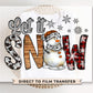 Christmas DTF Transfers, Ready to Press, T-shirt Transfers, Heat Transfer, Direct to Film, Holiday, Snowman, Let it Snow, FAUX Glitter
