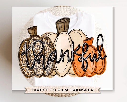 Thanksgiving DTF Transfers, Ready to Press, T-shirt Transfers, Heat Transfer, Direct to Film, Holiday, Fall, Grateful Thankful Blessed