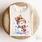 Winter DTF Transfers, Ready to Press, T-shirt Transfers, Heat Transfer, Direct to Film, Let it Snow, Coquette Leopard Bow Cute Snowmen
