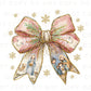 Christmas DTF Transfers, Ready to Press, T-shirt Transfers, Heat Transfer, Direct to Film, Holiday, Jesus, Nativity Coquette Christmas Bow