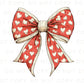 Valentine DTF Transfers, Ready to Press, T-shirt Transfers, Heat Transfer, Direct to Film, Holiday, Love, Cute, Pink, Red Coquette Heart Bow