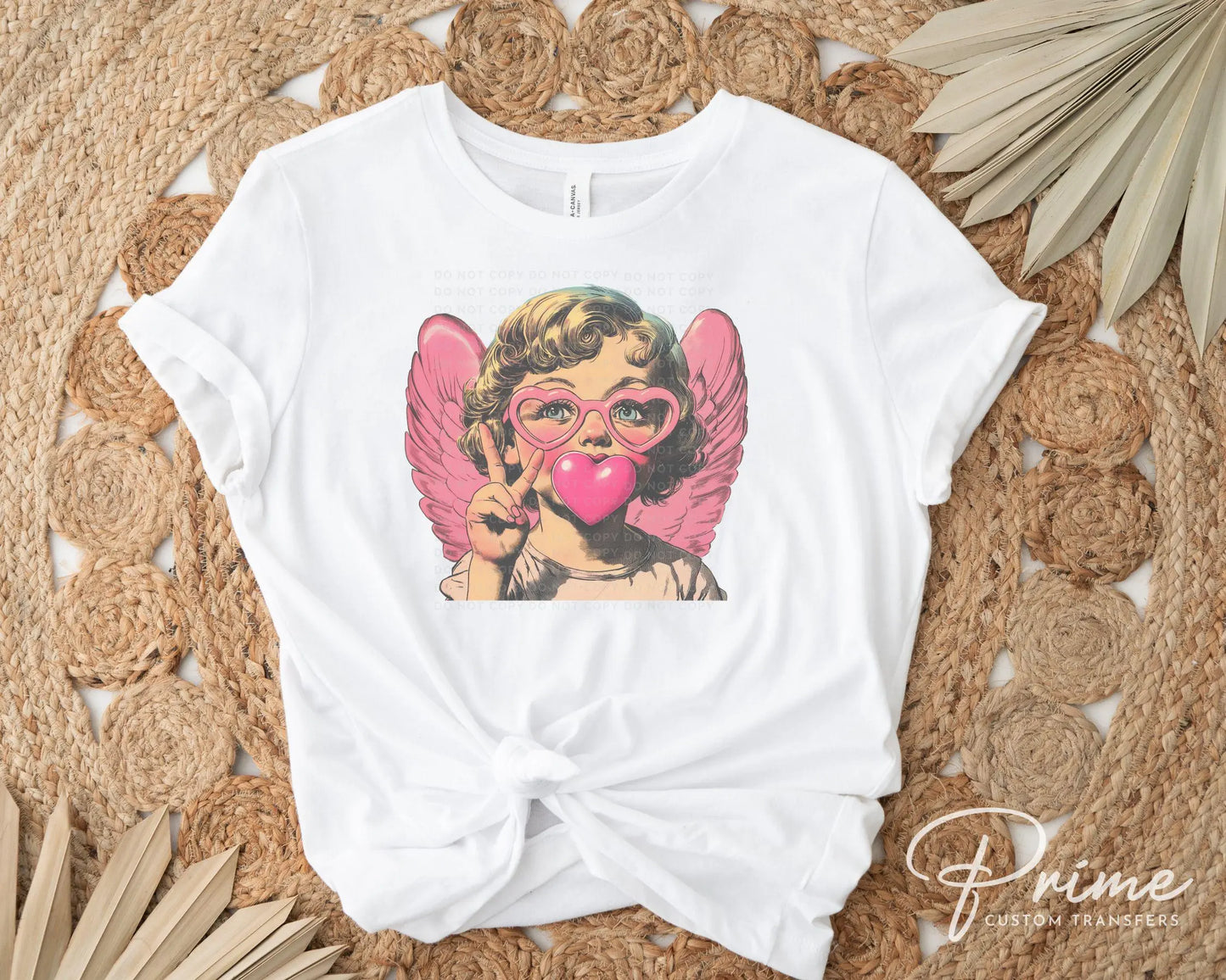 Valentine DTF Transfers, Ready to Press, T-shirt Transfers, Heat Transfer, Direct to Film, Holiday, Love, Bubblegum, Sunglasses, Funny Cupid