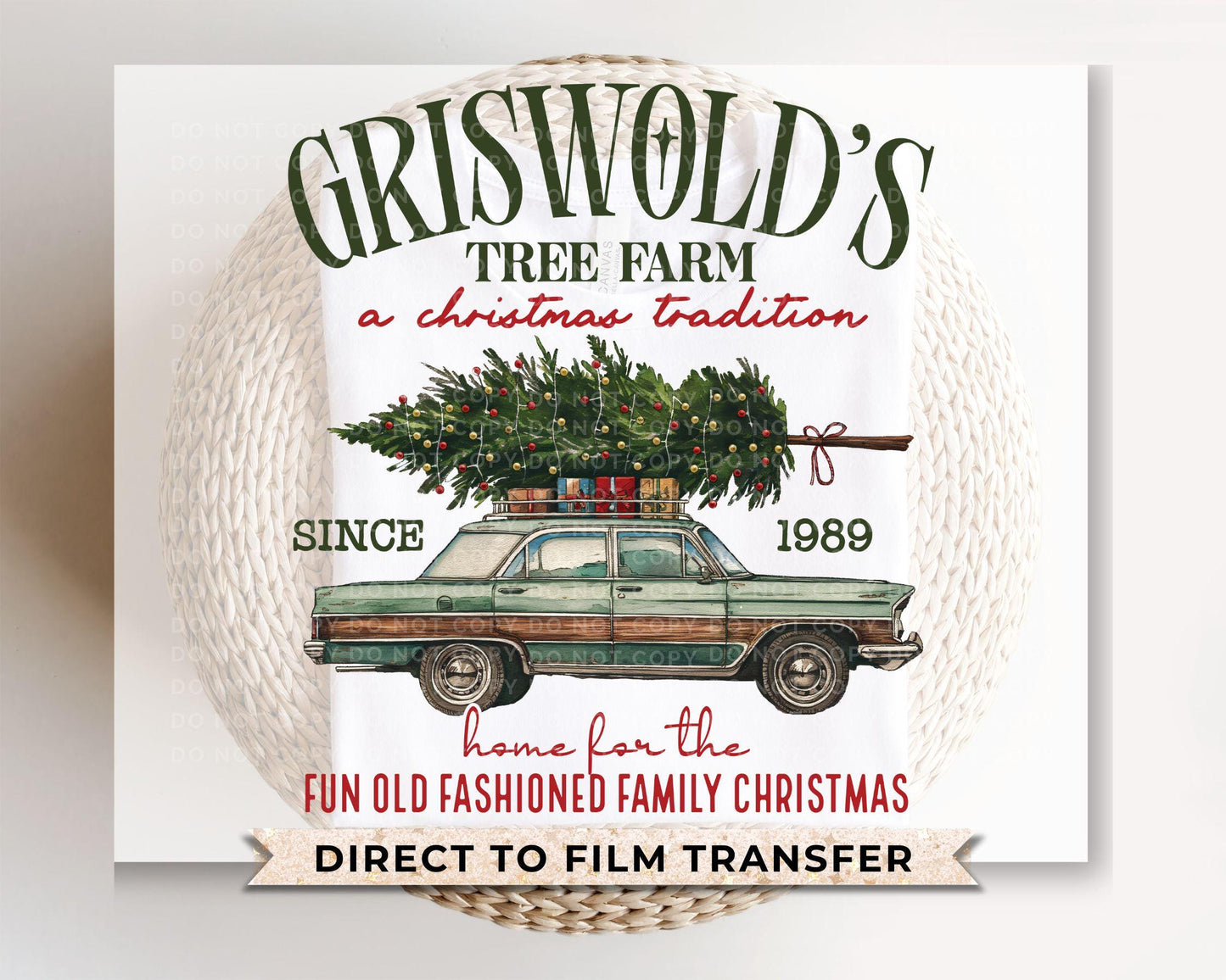 Christmas DTF Transfers, Ready to Press, T-shirt Transfers, Heat Transfer, Direct to Film, Movie, Funny Shirt, Vacation, Car, Tree Farm