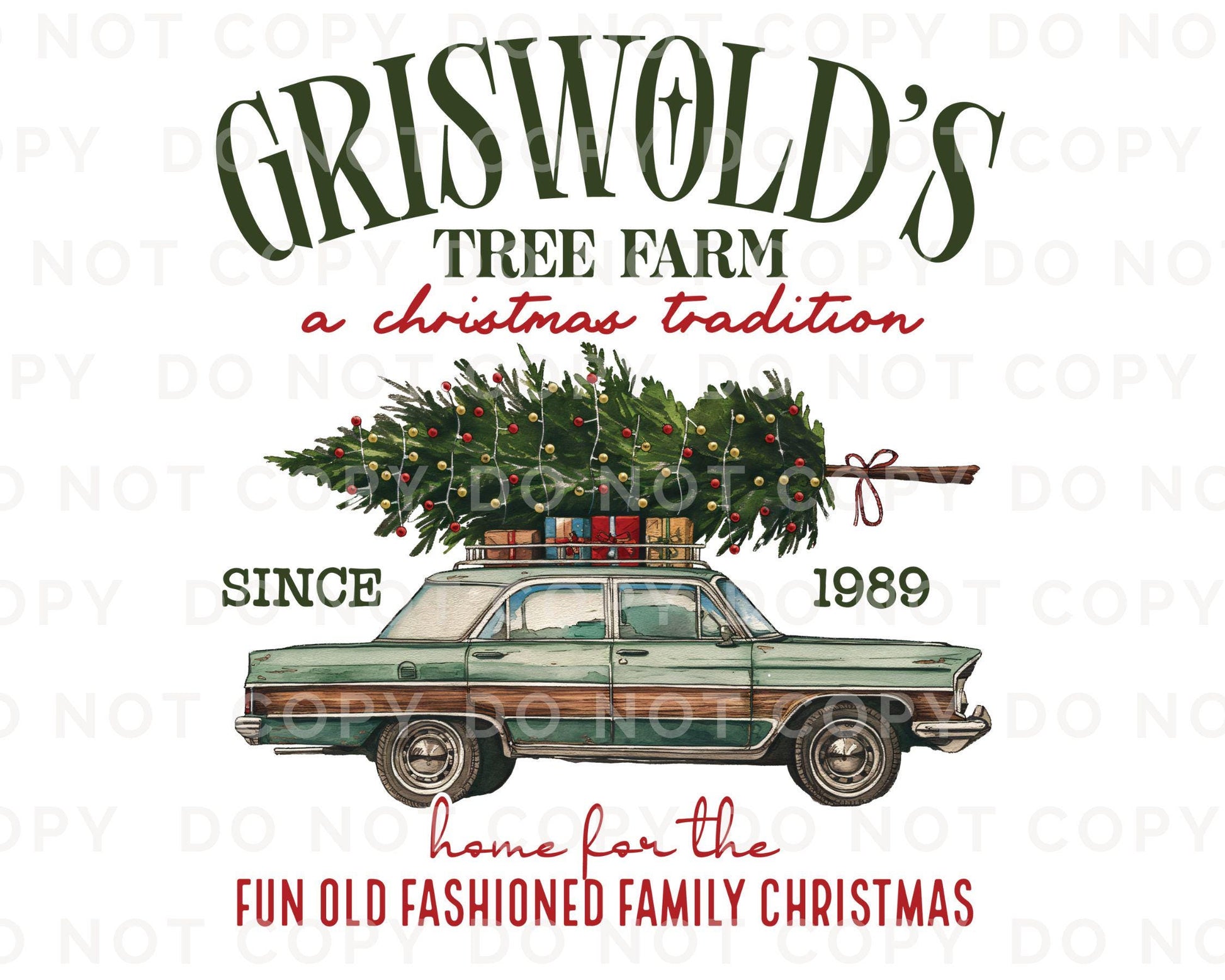 Christmas DTF Transfers, Ready to Press, T-shirt Transfers, Heat Transfer, Direct to Film, Movie, Funny Shirt, Vacation, Car, Tree Farm