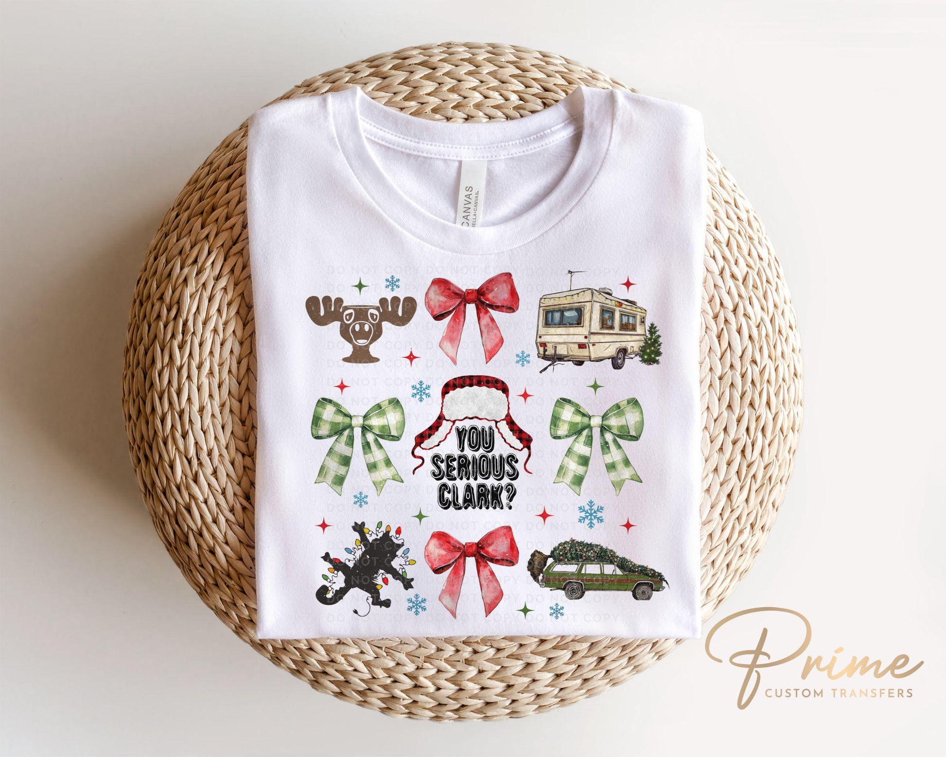 Christmas DTF Transfers, Ready to Press, T-shirt Transfers, Heat Transfer, Direct to Film, Holiday, Funny Christmas Movie, Coquette, Bows