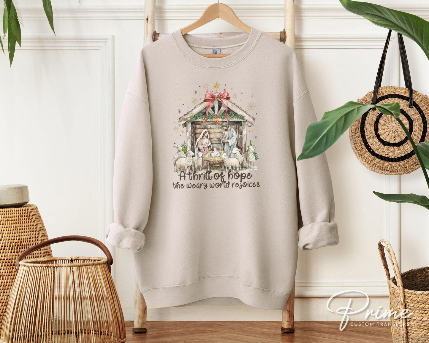 Christmas DTF Transfers, Ready to Press, T-shirt Transfers, Heat Transfer, Direct to Film, Holiday, Jesus, Nativity Coquette Christmas Bow