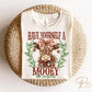 Christmas DTF Transfers, Ready to Press, T-shirt Transfers, Heat Transfer, Direct to Film, Holiday, Coquette Highland Cow, Mooey Christmas