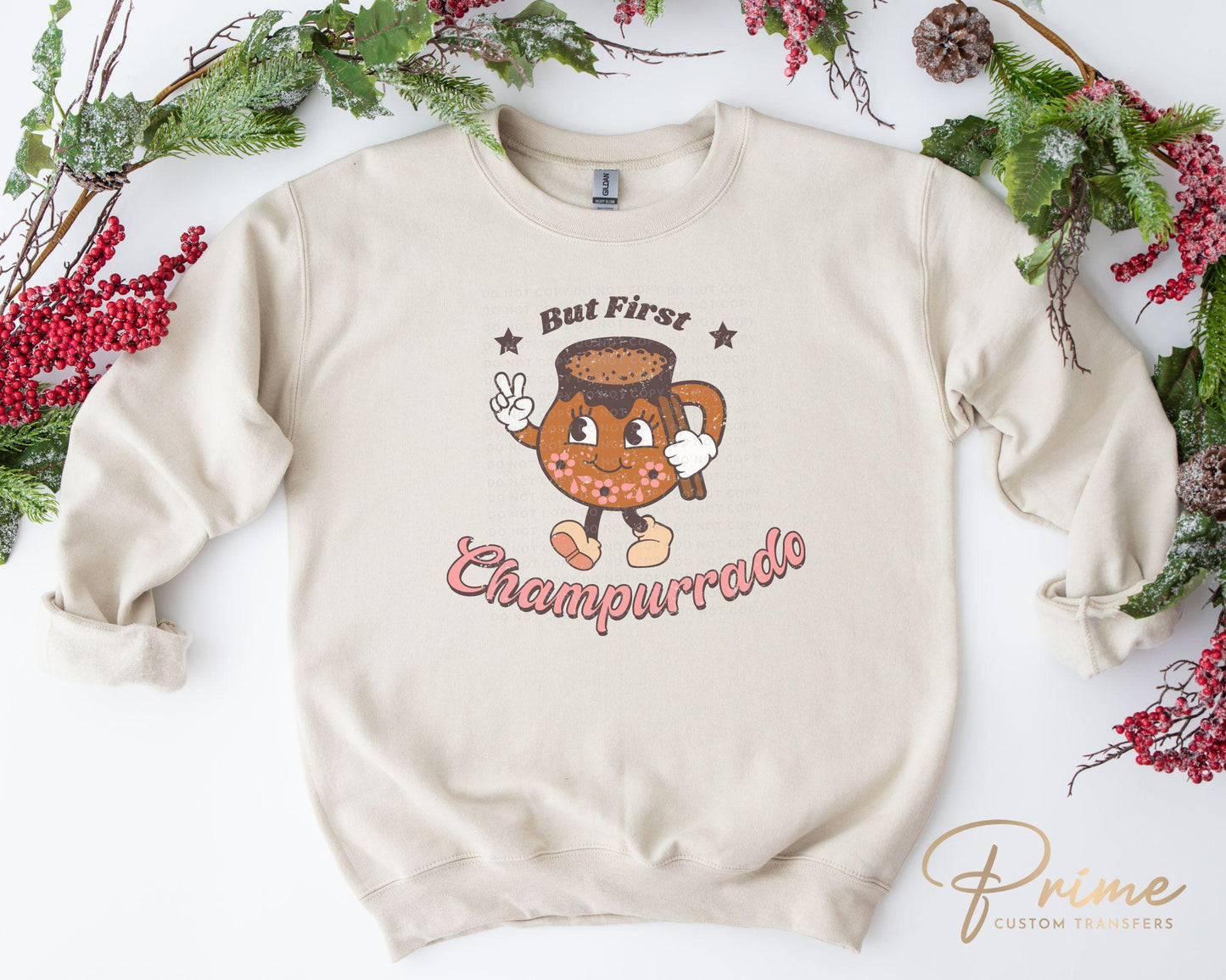 Spanish Christmas DTF Transfer, Ready to Press, T-shirt Transfers, Heat Transfer, Direct to Film, Latino, Tamale, Feliz navidad, Champurrado