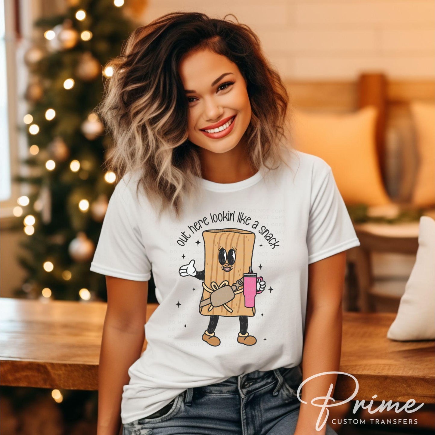 Spanish Christmas DTF Transfer, Ready to Press, T-shirt Transfers, Heat Transfer, Direct to Film, Latino, Tamale, Lookin Like a Snack