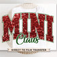 Christmas DTF Transfer, Ready to Press, T-shirt Transfers, Heat Transfer, Direct to Film, Holiday, Matching Family, Faux Glitter, Mini Claus