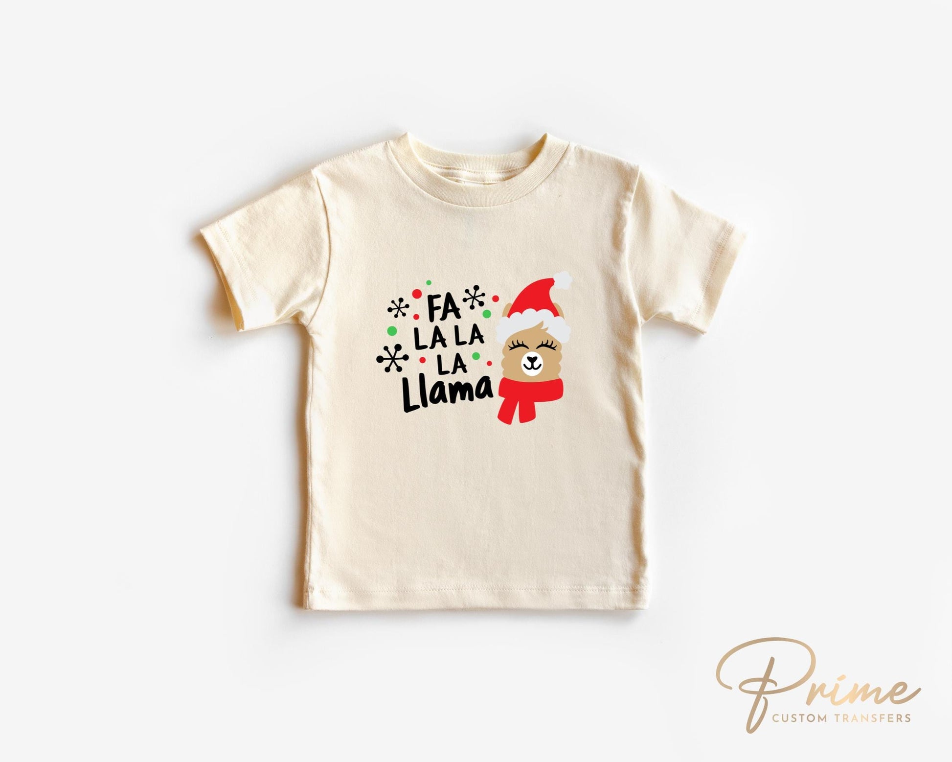 Christmas DTF Transfers, Ready to Press, Heat Transfer, Direct to Film, Holiday, Funny Kids T-shirt Transfer, Cute, Child, Fa La La La Llama