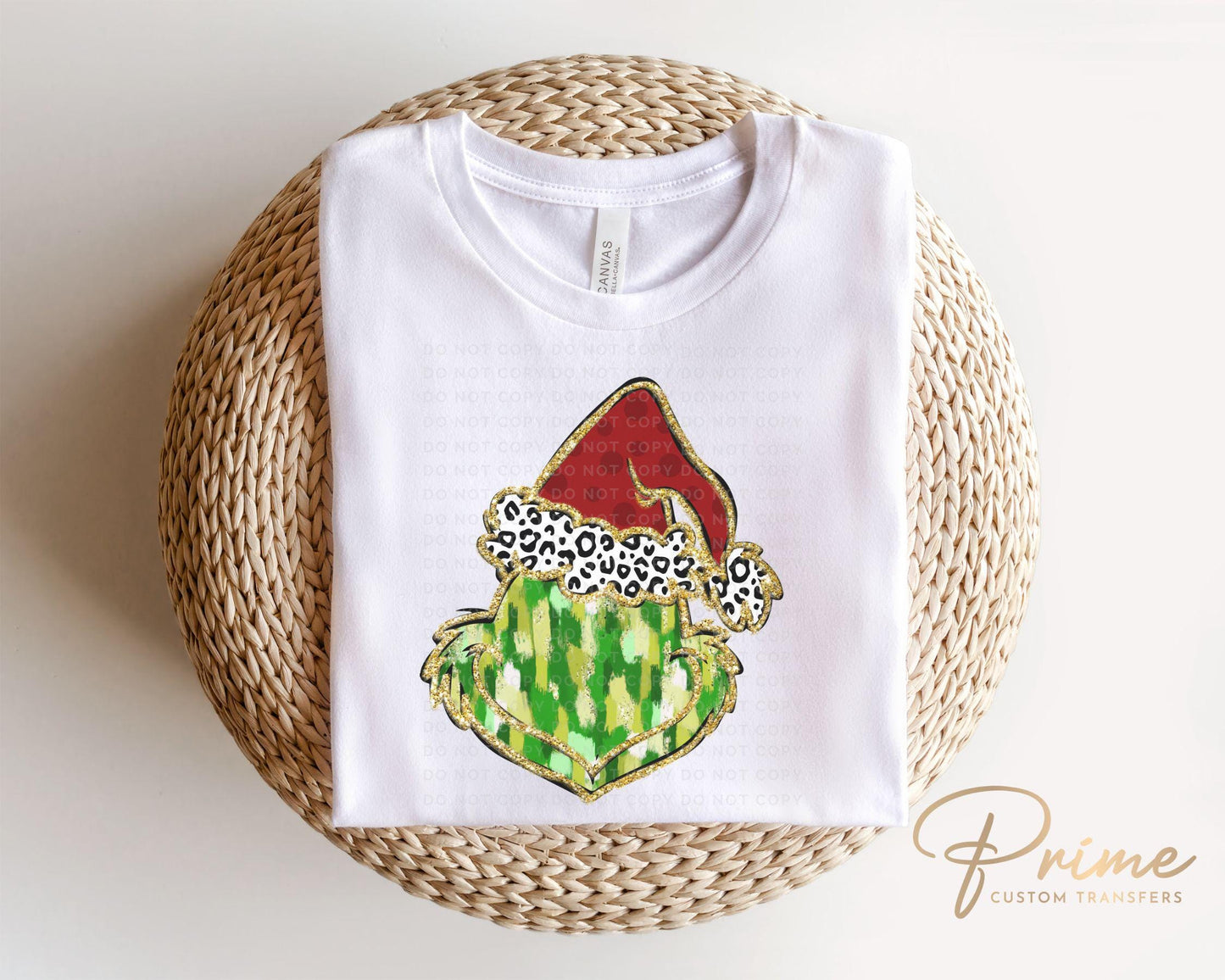 Christmas DTF Transfers, Ready to Press, T-shirt Transfers, Heat Transfer, Direct to Film, Holiday, Trendy, Coquette Brushstroke Green Guy