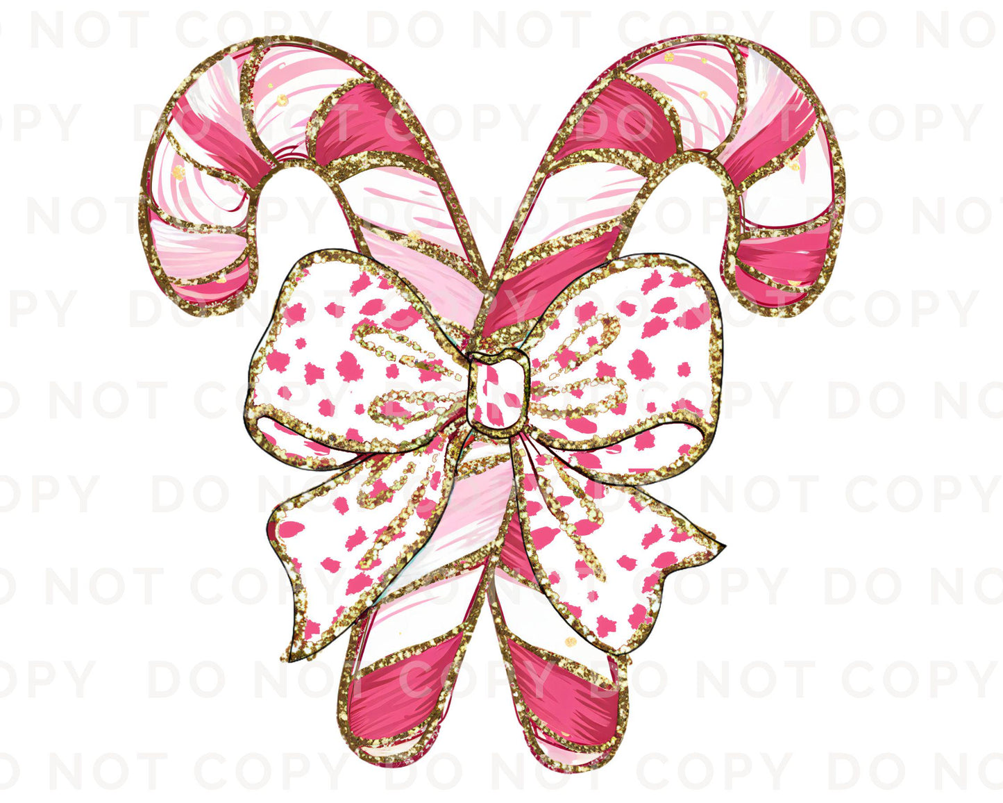 Christmas DTF Transfer, Ready to Press, T-shirt Transfers, Heat Transfer, Direct to Film, Holiday, Colorful Coquette Glitter Candy Canes