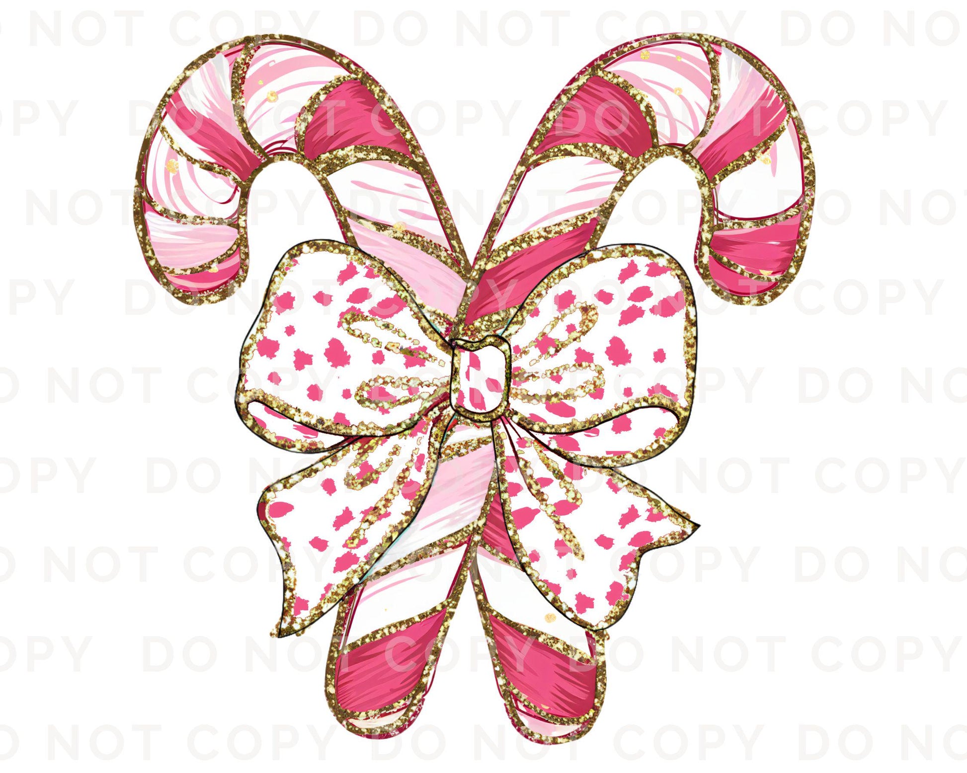 Christmas DTF Transfer, Ready to Press, T-shirt Transfers, Heat Transfer, Direct to Film, Holiday, Colorful Coquette Glitter Candy Canes