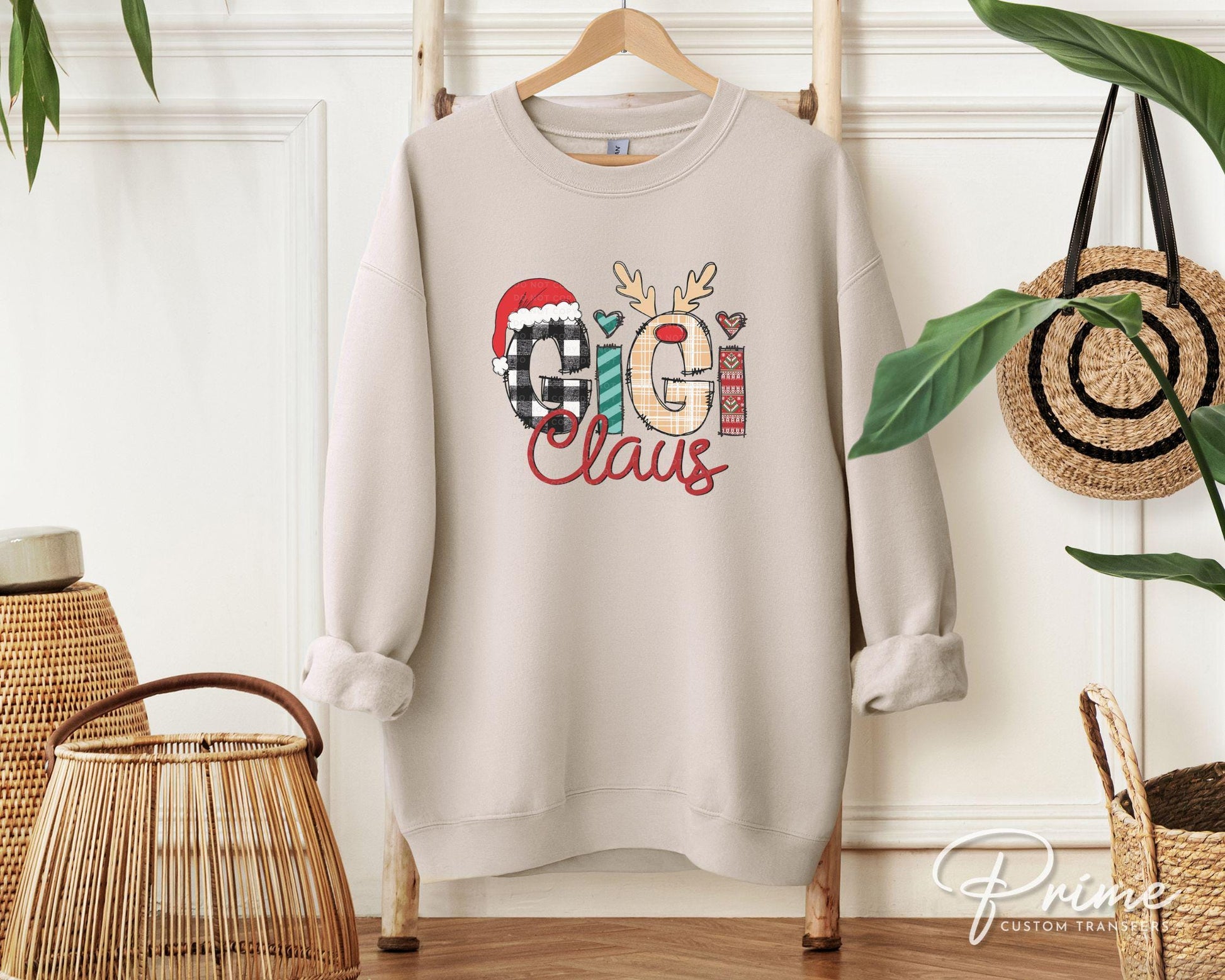 Christmas DTF Transfer, Ready to Press, T-shirt Transfers, Heat Transfer, Direct to Film, Matching Family, Doodle, Grandma, Gigi Claus