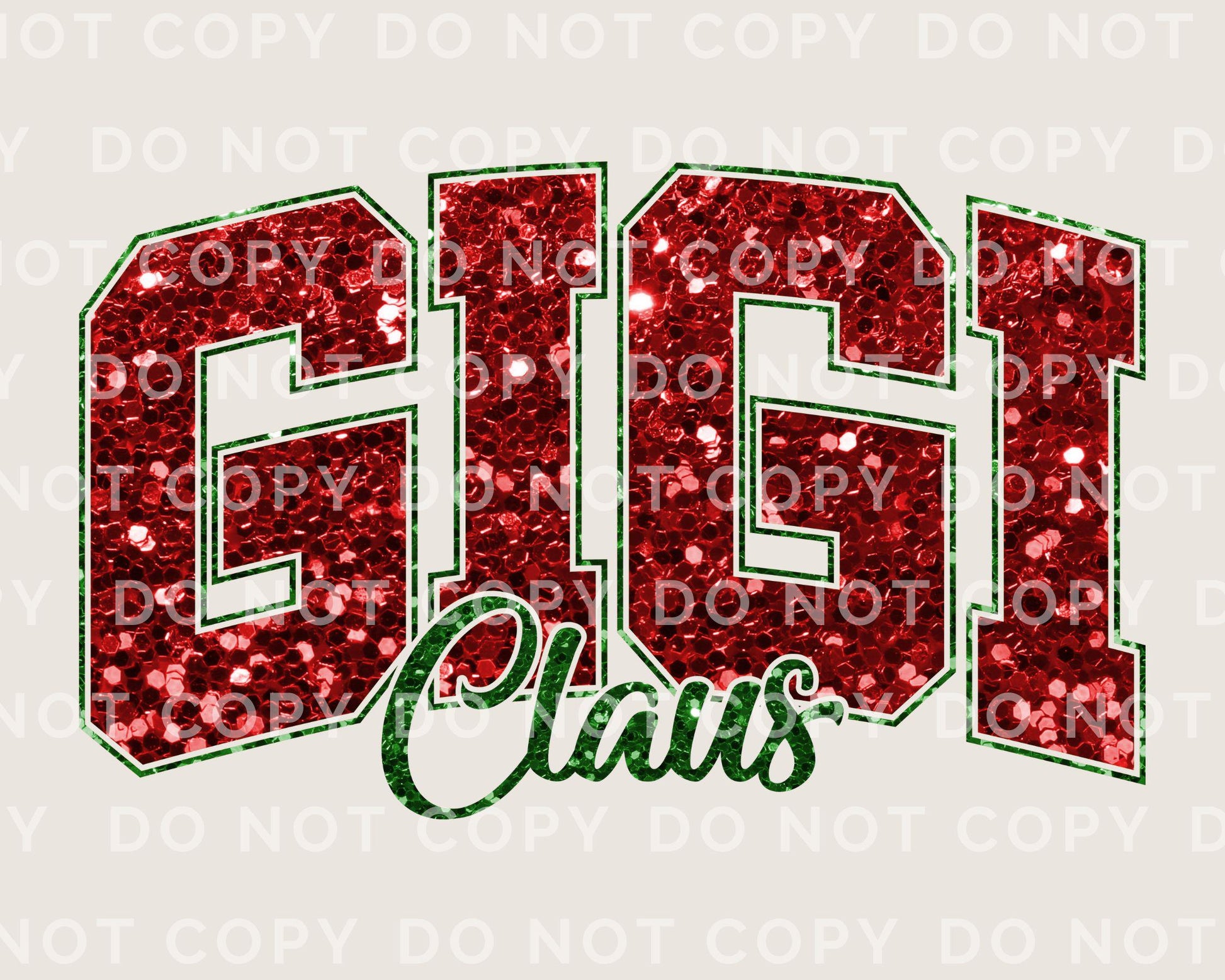 Christmas DTF Transfer, Ready to Press, T-shirt Transfers, Heat Transfer, Direct to Film, Matching Family, Grandma, Faux Glitter, Gigi Claus