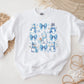 Winter DTF Transfers, Ready to Press, T-shirt Transfers, Heat Transfer, Direct to Film, Holiday, Light Blue, Snow, Coquette Bows and Snowmen