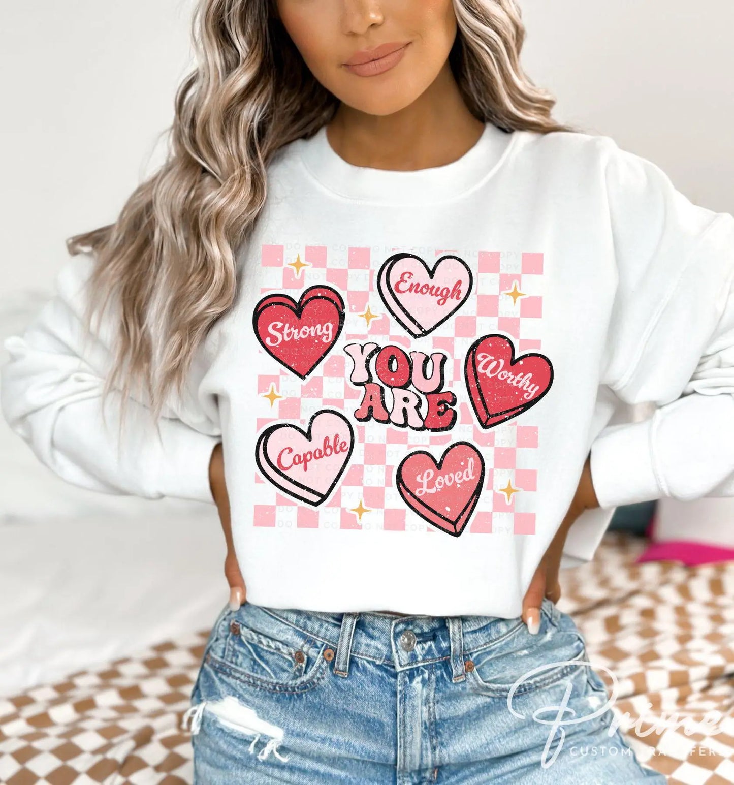 Valentine DTF Transfers, Ready to Press, T-shirt Transfers, Heat Transfer, Direct to Film, Holiday, Trendy, Worthy, Self Love, You Are Loved
