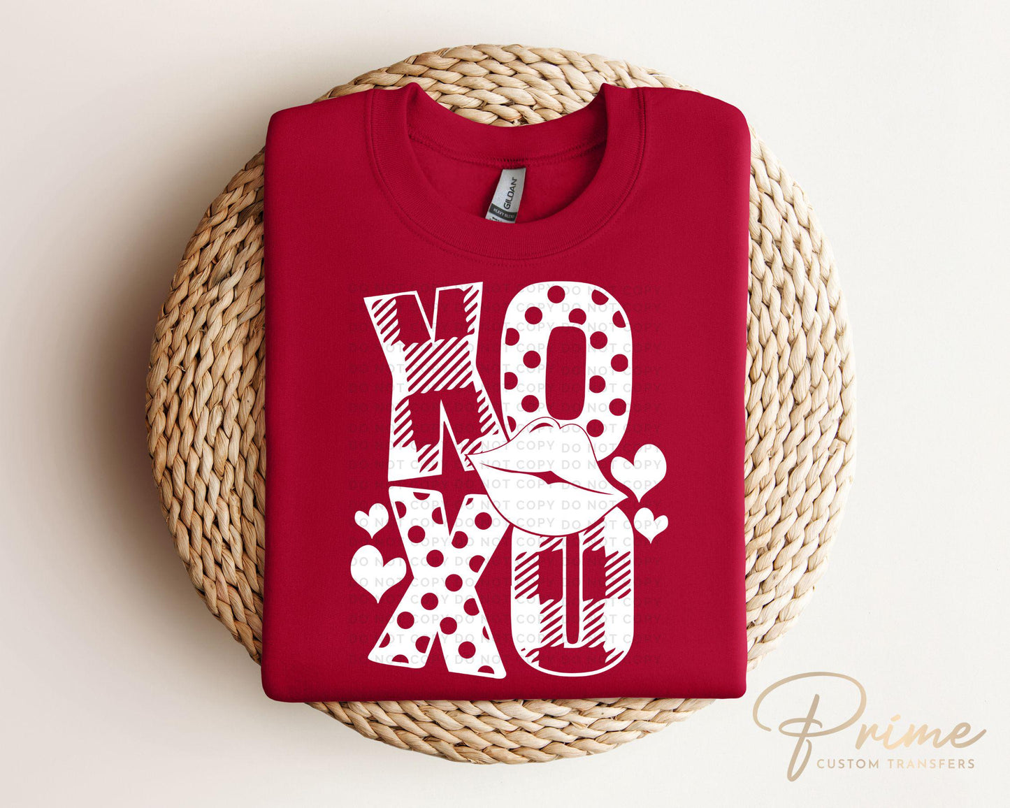 Valentine DTF Transfers, Ready to Press, T-shirt Transfers, Heat Transfer, Direct to Film, Holiday, Trendy, Hugs and Kisses, Lips, XOXO