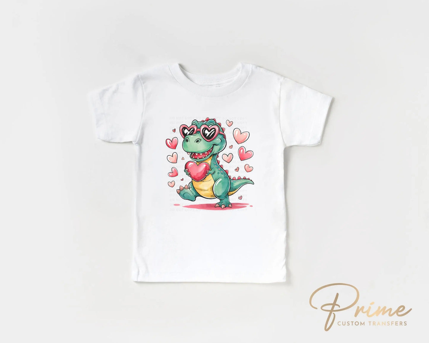 Valentine DTF Transfers, Ready to Press, T-shirt Transfers, Heat Transfer, Direct to Film, Holiday, Love, Hearts, Kid, T-Rex, Dino, Dinosaur