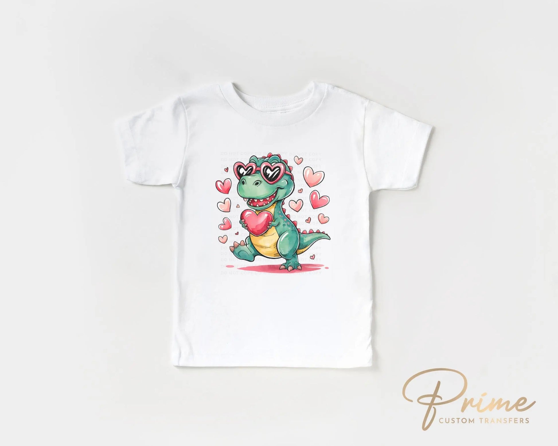 Valentine DTF Transfers, Ready to Press, T-shirt Transfers, Heat Transfer, Direct to Film, Holiday, Love, Hearts, Kid, T-Rex, Dino, Dinosaur