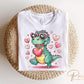 Valentine DTF Transfers, Ready to Press, T-shirt Transfers, Heat Transfer, Direct to Film, Holiday, Love, Hearts, Kid, T-Rex, Dino, Dinosaur