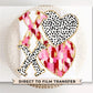 Valentine DTF Transfers, Ready to Press, T-shirt Transfers, Heat Transfer, Direct to Film, FAUX Gold Glitter, Brushstroke, Coquette XOXO