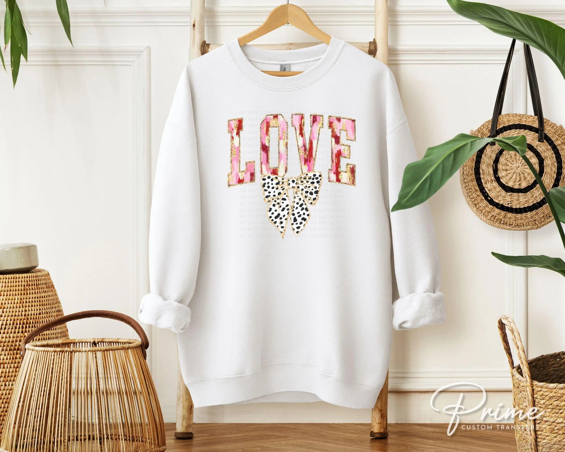Valentine DTF Transfers, Ready to Press, T-shirt Transfers, Heat Transfer, Direct to Film, FAUX Gold Glitter, Brushstroke, Coquette LOVE