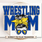 Wrestling Mom DTF Transfer, Ready to Press, T-shirt Transfer, Heat Transfer, Direct to Film, Wrestle, Mat, Pin, Sport, Royal Blue Yellow