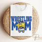 Wrestling Mom DTF Transfer, Ready to Press, T-shirt Transfer, Heat Transfer, Direct to Film, Wrestle, Mat, Pin, Sport, Royal Blue Yellow