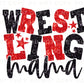 Wrestling Mom DTF Transfer, Ready to Press, T-shirt Transfer, Heat Transfer, Direct to Film, Wrestle, Sport, FAUX Glitter, Red and Black