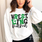 Wrestling Mom DTF Transfer, Ready to Press, T-shirt Transfer, Heat Transfer, Direct to Film, Wrestle, Sport, FAUX Glitter, Green and Black