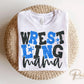 Wrestling Mom DTF Transfer, Ready to Press, T-shirt Transfer, Heat Transfer, Direct to Film, Wrestle, Sport, FAUX Glitter, Royal Blue, Black