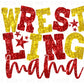 Wrestling Mom DTF Transfer, Ready to Press, T-shirt Transfer, Heat Transfer, Direct to Film, Wrestle, Sport, FAUX Glitter, Red and Yellow