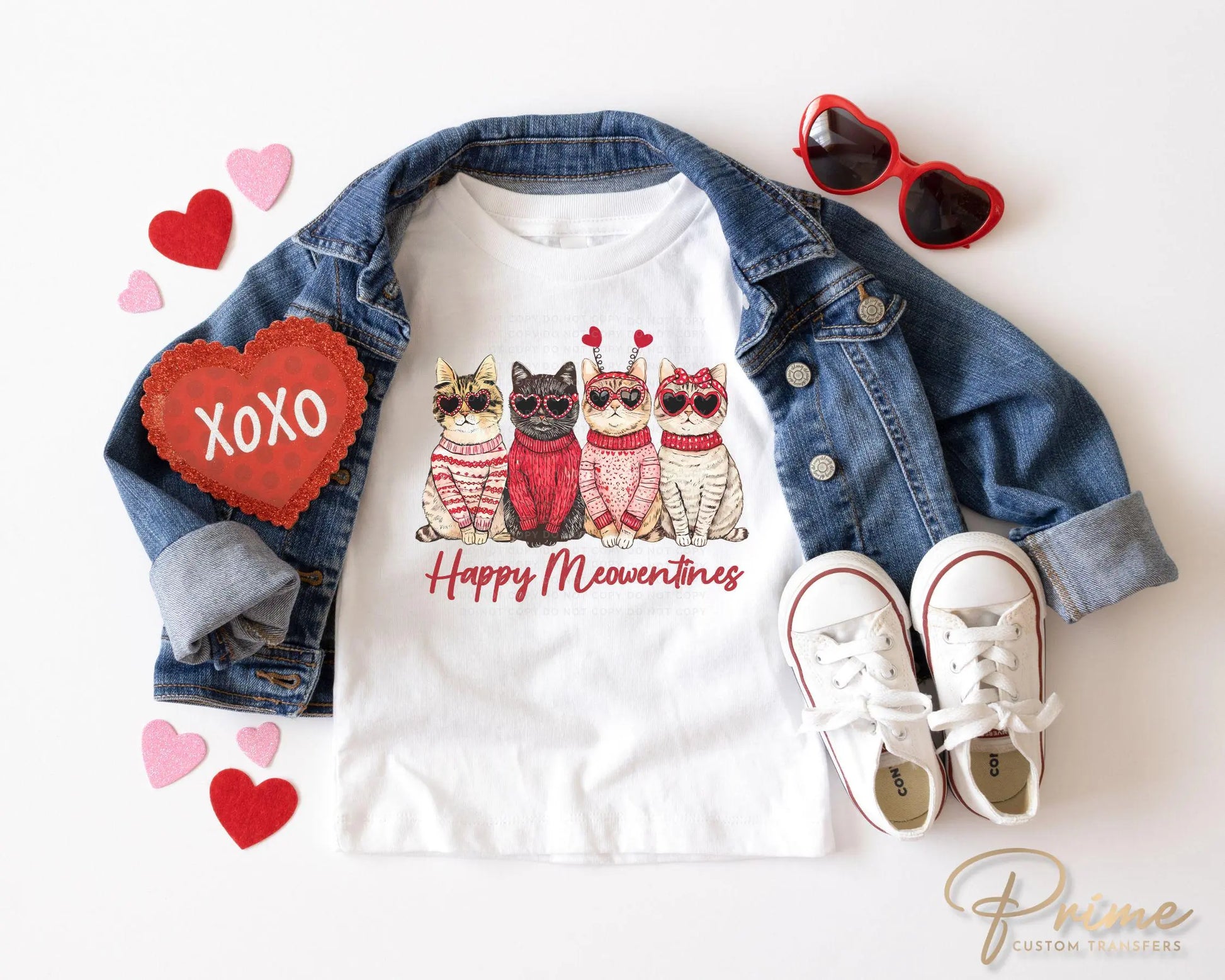 Valentine's Day DTF Transfers, Ready to Press, T-shirt Transfers, Heat Transfer, Direct to Film, Holiday, Pet Mom, Heart, Love, Cat Lover