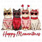 Valentine's Day DTF Transfers, Ready to Press, T-shirt Transfers, Heat Transfer, Direct to Film, Holiday, Pet Mom, Heart, Love, Cat Lover