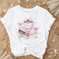 Valentine's Day DTF Transfer, Ready to Press, T-shirt Transfer, Heat Transfer, Direct to Film, Girly, Tea, Coffee, Bows, Coquette Book Lover