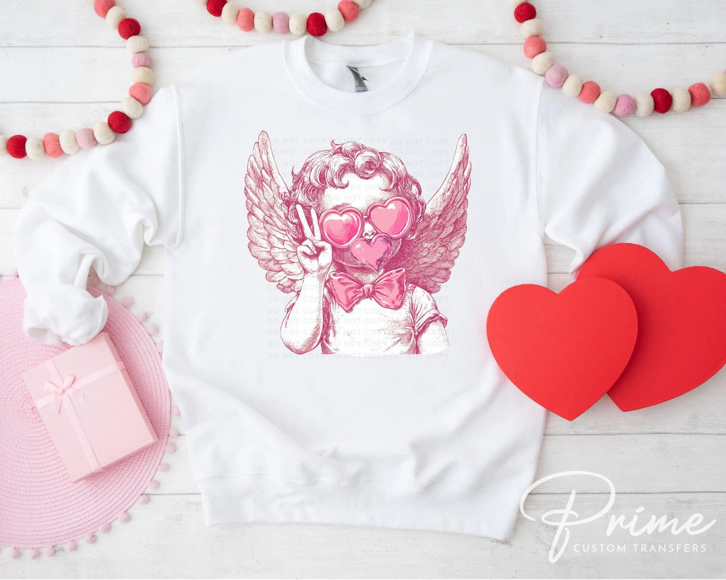 Valentine DTF Transfers, Ready to Press, T-shirt Transfers, Heat Transfer, Direct to Film, Holiday, Love, Bubblegum, Sunglasses, Funny Cupid