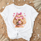 Valentine's Day DTF Transfers, Ready to Press, T-shirt, Custom, Heat Transfer, Direct to Film, Pet Lover, Bow, Paws, Goldendoodle Coquette