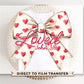 Valentine DTF Transfers, Ready to Press, T-shirt Transfers, Heat Transfer, Direct to Film, Christian, Jesus, Loved, John 3:16 Coquette Bow