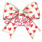 Valentine DTF Transfers, Ready to Press, T-shirt Transfers, Heat Transfer, Direct to Film, Christian, Jesus, Loved, John 3:16 Coquette Bow