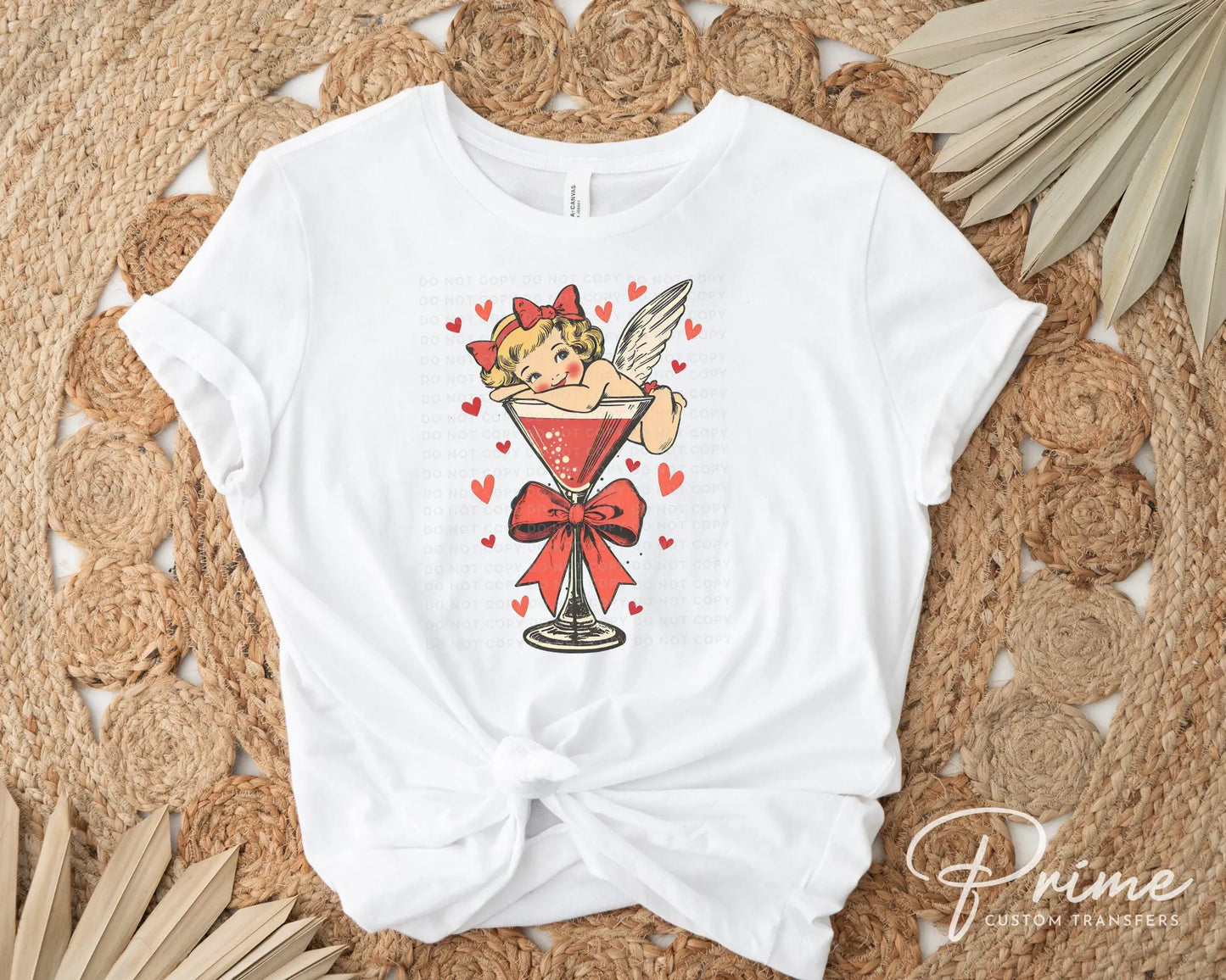 Valentine's Day DTF Transfer, Ready to Press, T-shirt Transfer, Heat Transfer, Direct to Film, Cupid Coquette, Galentine, Valentines Martini