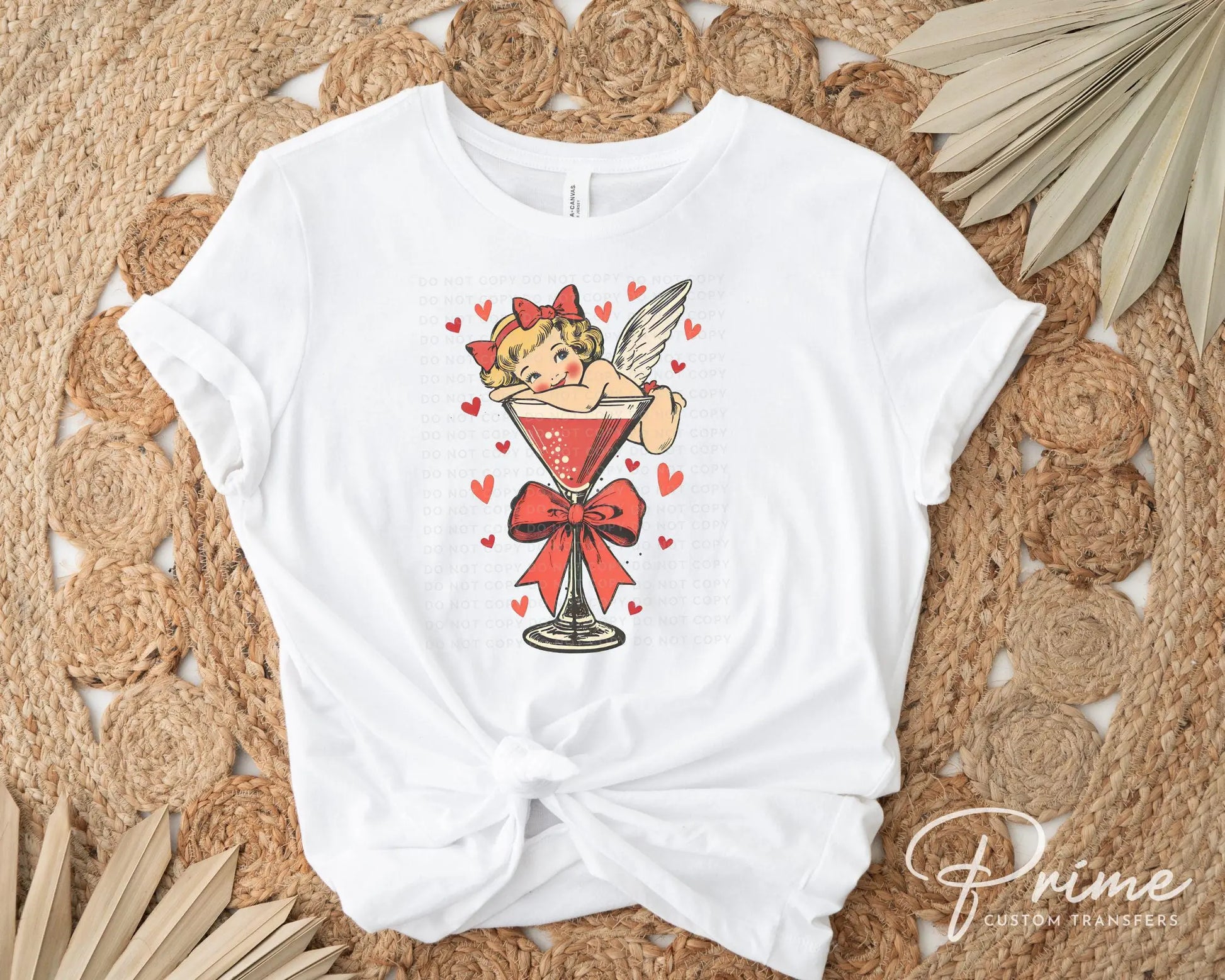 Valentine's Day DTF Transfer, Ready to Press, T-shirt Transfer, Heat Transfer, Direct to Film, Cupid Coquette, Galentine, Valentines Martini