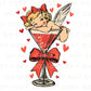 Valentine's Day DTF Transfer, Ready to Press, T-shirt Transfer, Heat Transfer, Direct to Film, Cupid Coquette, Galentine, Valentines Martini