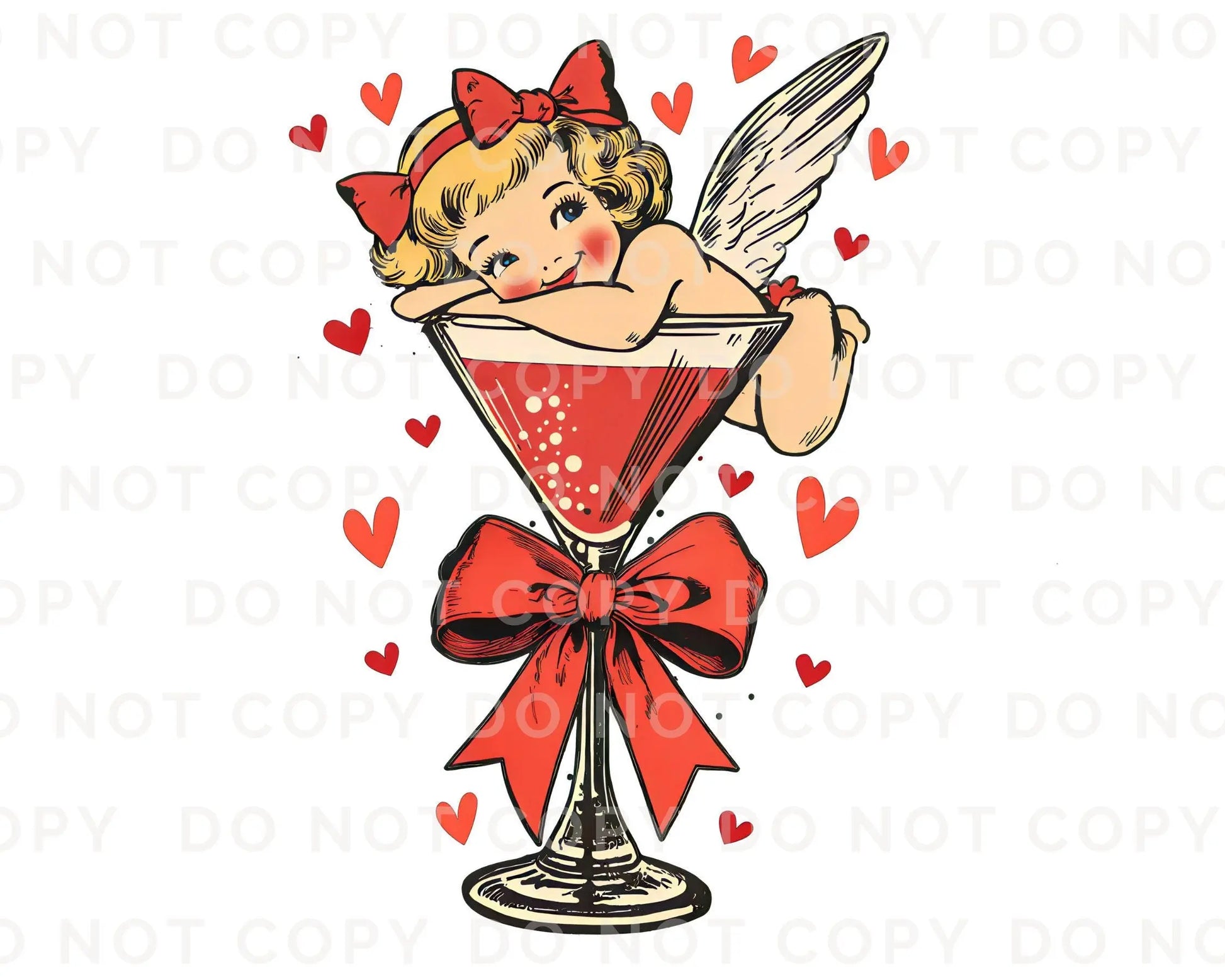 Valentine's Day DTF Transfer, Ready to Press, T-shirt Transfer, Heat Transfer, Direct to Film, Cupid Coquette, Galentine, Valentines Martini