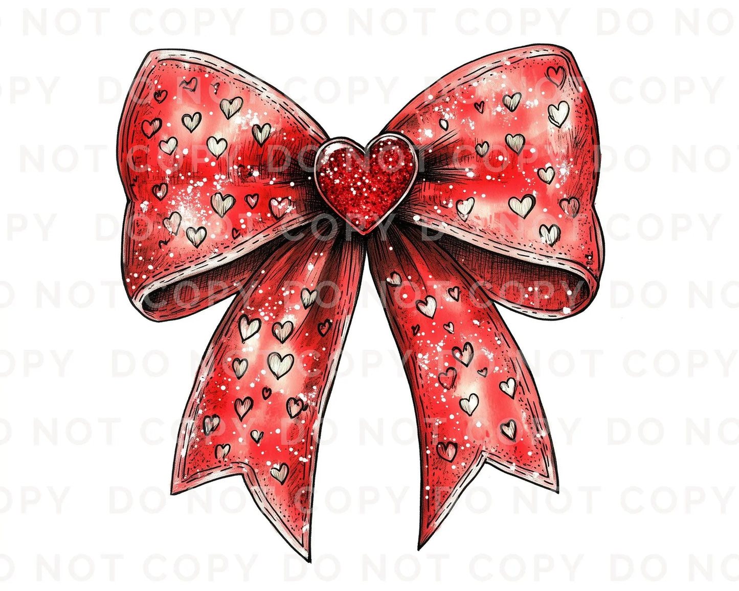 Valentine DTF Transfers, Ready to Press, T-shirt Transfers, Heat Transfer, Direct to Film, Holiday, Faux Glitter, Pink Coquette Heart Bow