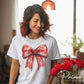 Valentine DTF Transfers, Ready to Press, T-shirt Transfers, Heat Transfer, Direct to Film, Holiday, Faux Glitter, Pink Coquette Heart Bow