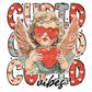 Valentine's Day DTF Transfer, Ready to Press, T-shirt Transfer, Heat Transfer, Direct to Film, Heart Sunglasses, Trendy, Cute Cupid