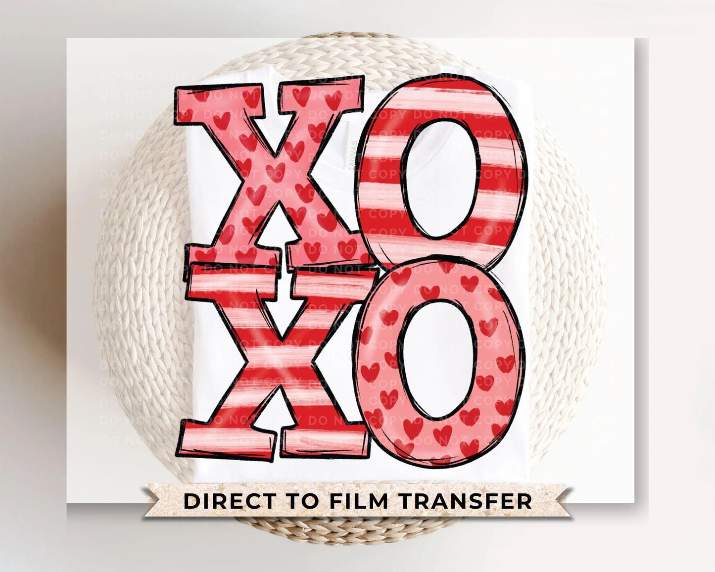 Valentine's Day DTF Transfer, Ready to Press, T-shirt Transfer, Heat Transfer, Direct to Film, Holiday, Love, Cute, Kids, Doodle XOXO