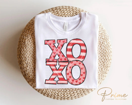 Valentine's Day DTF Transfer, Ready to Press, T-shirt Transfer, Heat Transfer, Direct to Film, Holiday, Love, Cute, Kids, Doodle XOXO